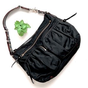 MZ Wallace Black Nylon Olivia Shoulder Bag Purse Tote